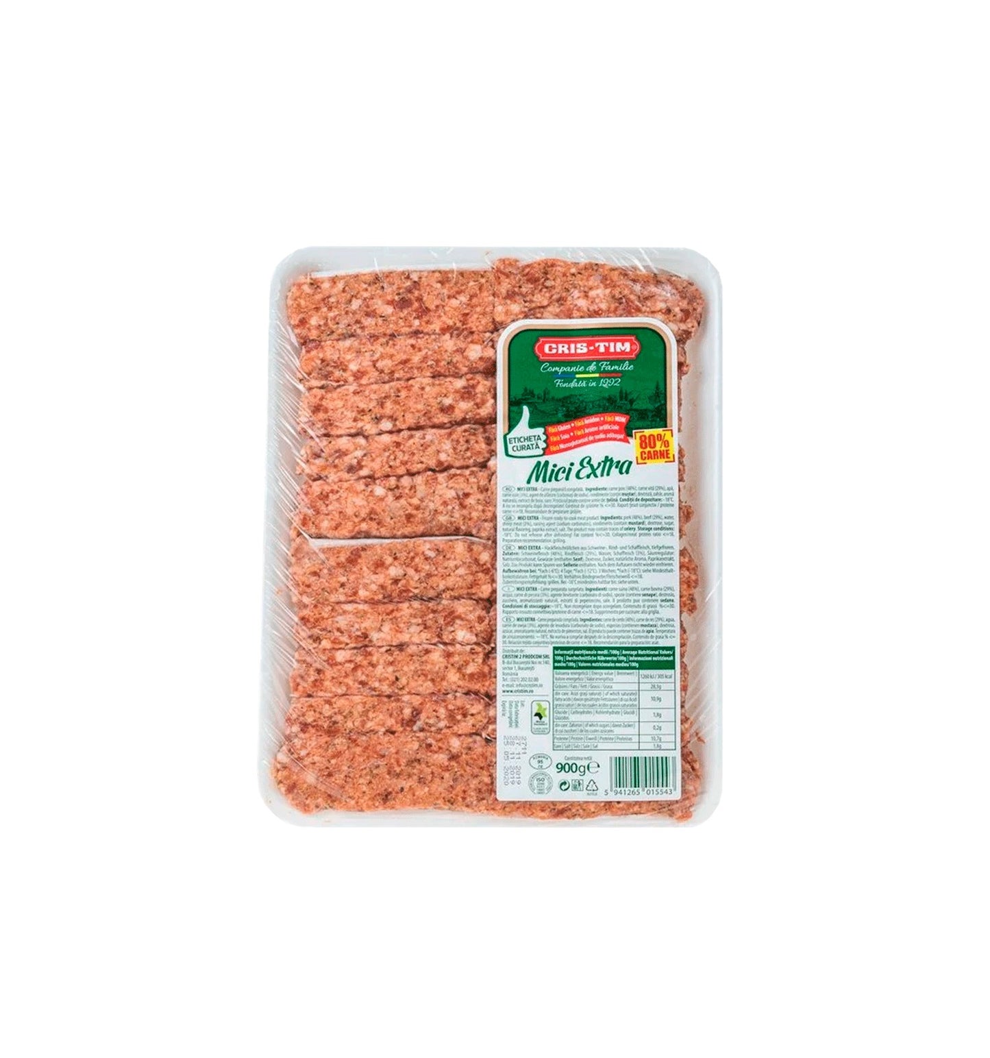 CRISTIM CARNE PICADA MICI 900G/12