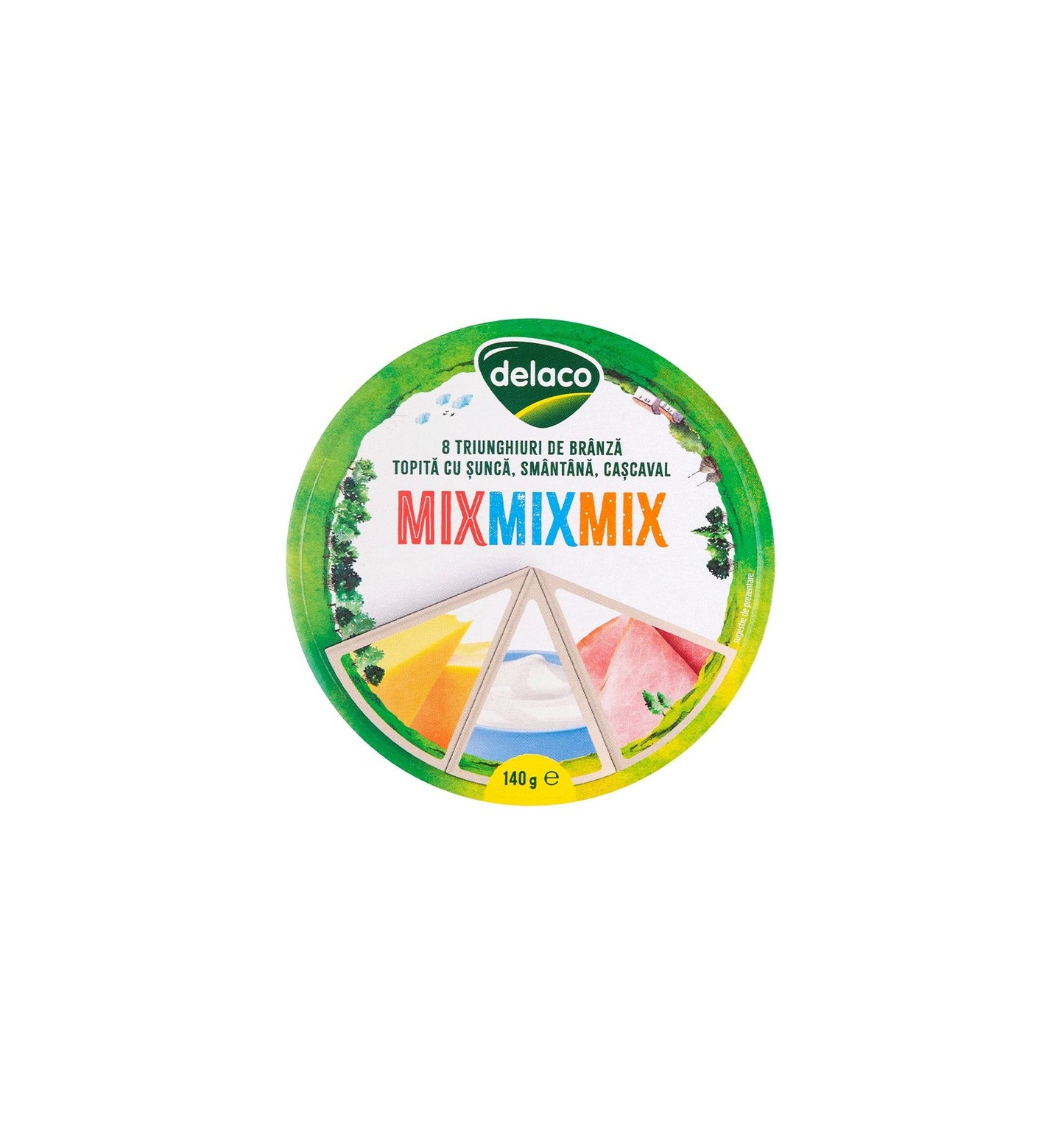 DELACO QUESO FUNDIDO PORCIONES MIX 140G/24